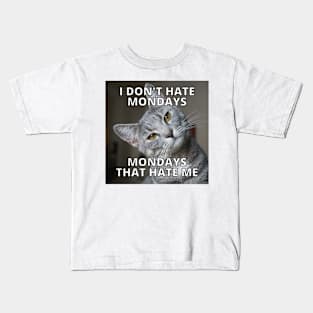 Monday Cat Kids T-Shirt